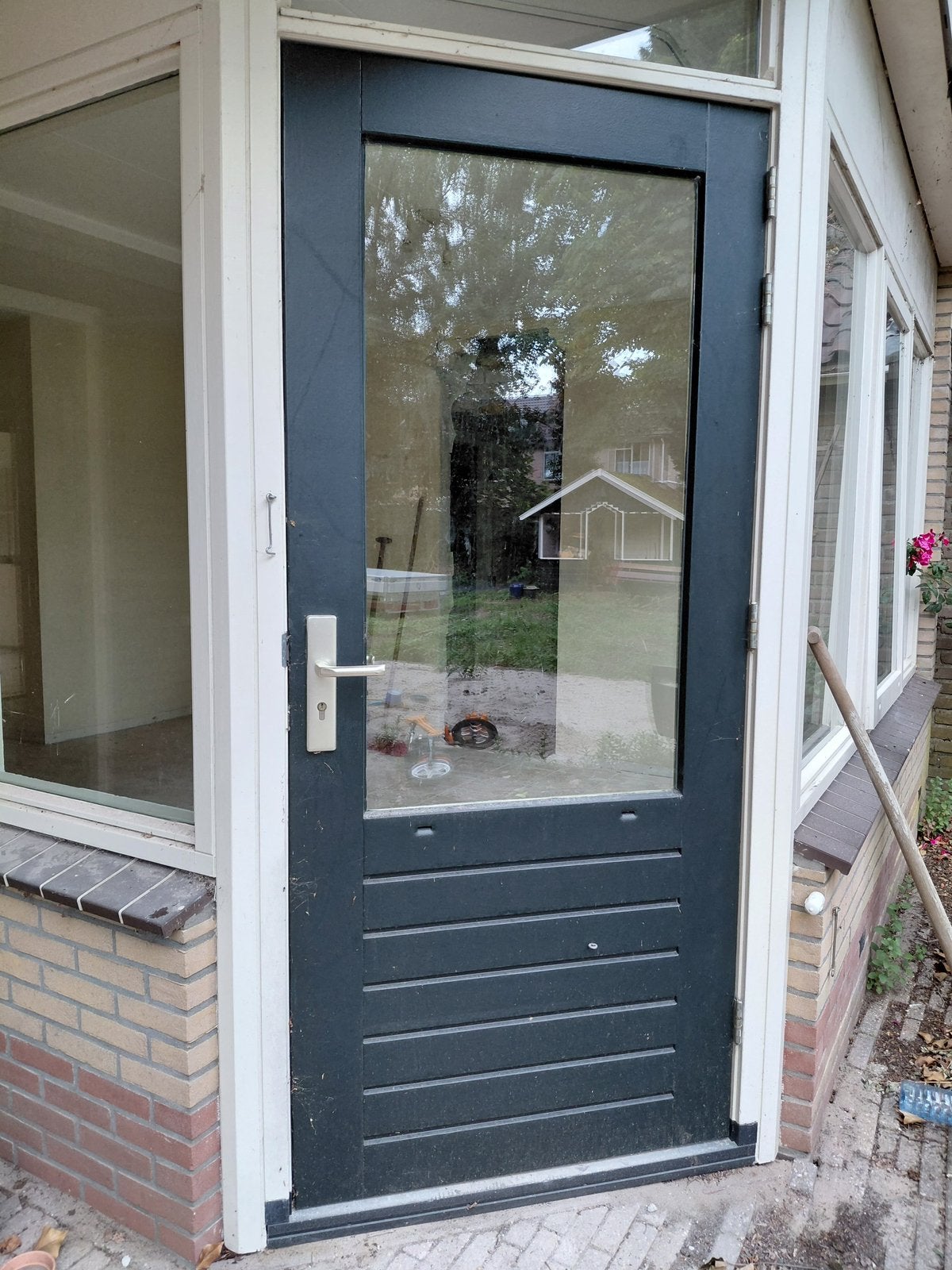 Massieve buitendeur Weekamp met Hamstra hor, Ophalen, Gebruikt, 80 tot 100 cm, Buitendeur