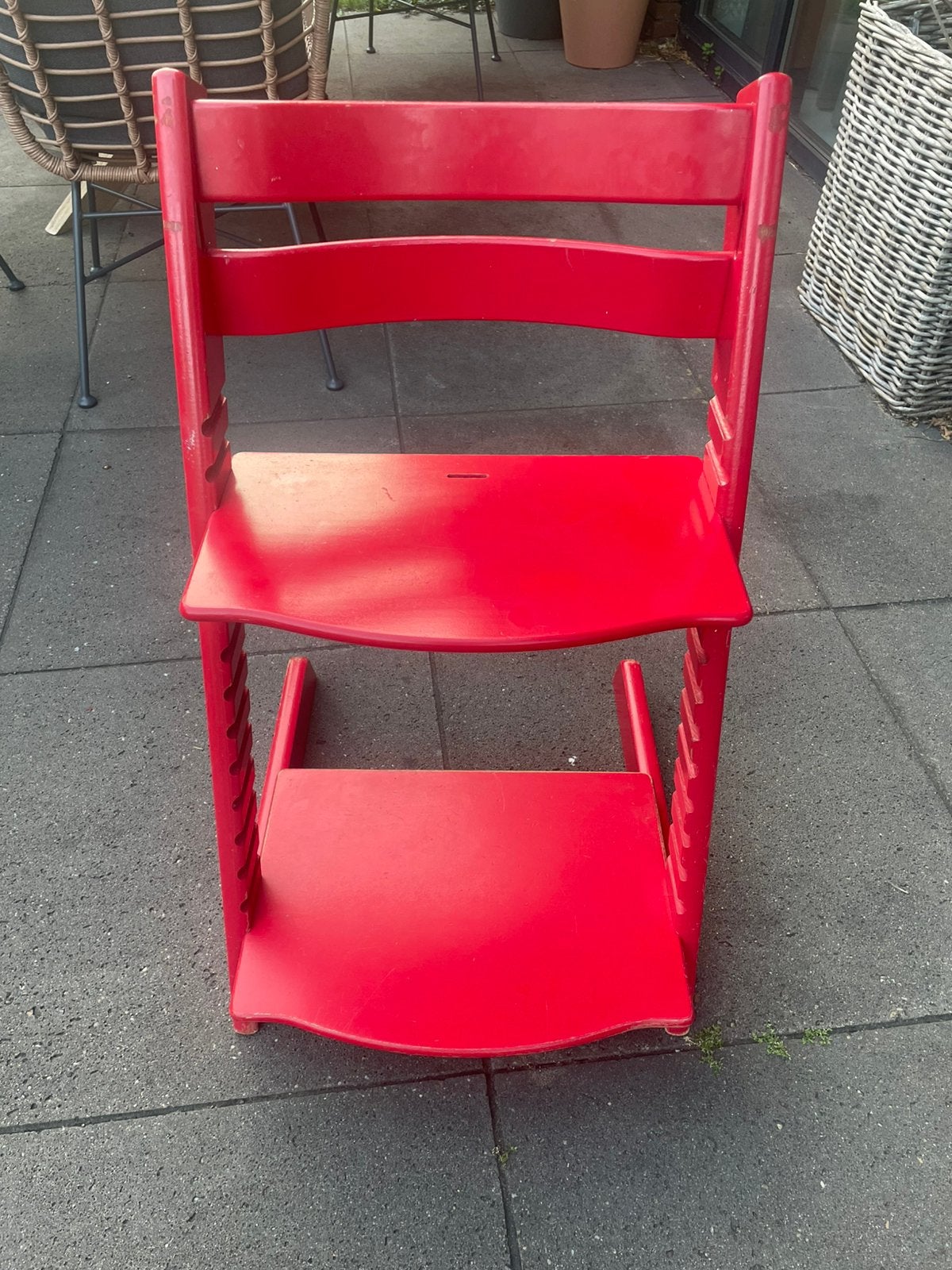 Stokke Tripp Trapp rood, Ophalen, Gebruikt, Meegroeistoel