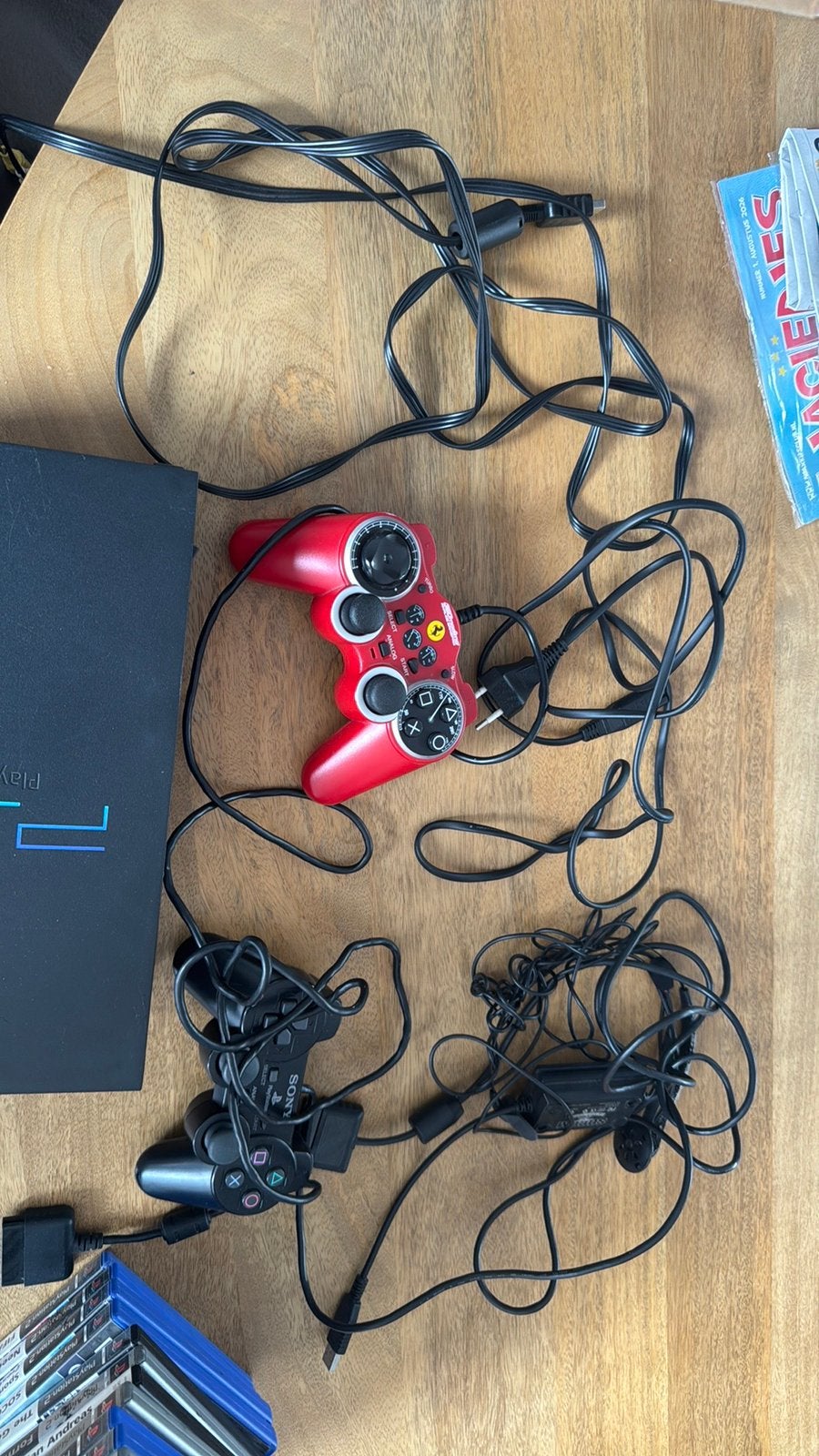 Playstation 2 plus controllers en memory card, Gebruikt, Met 2 controllers, Ophalen of Verzenden, Met geheugenkaart
