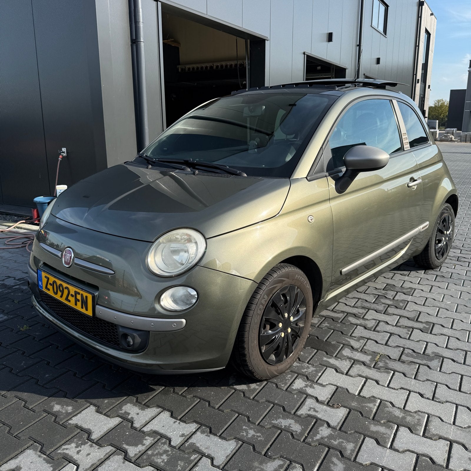 Fiat 500 1.2 C 2010 Groen, Auto's, Voorwielaandrijving, 1242 cc, 4 cilinders, 840 kg