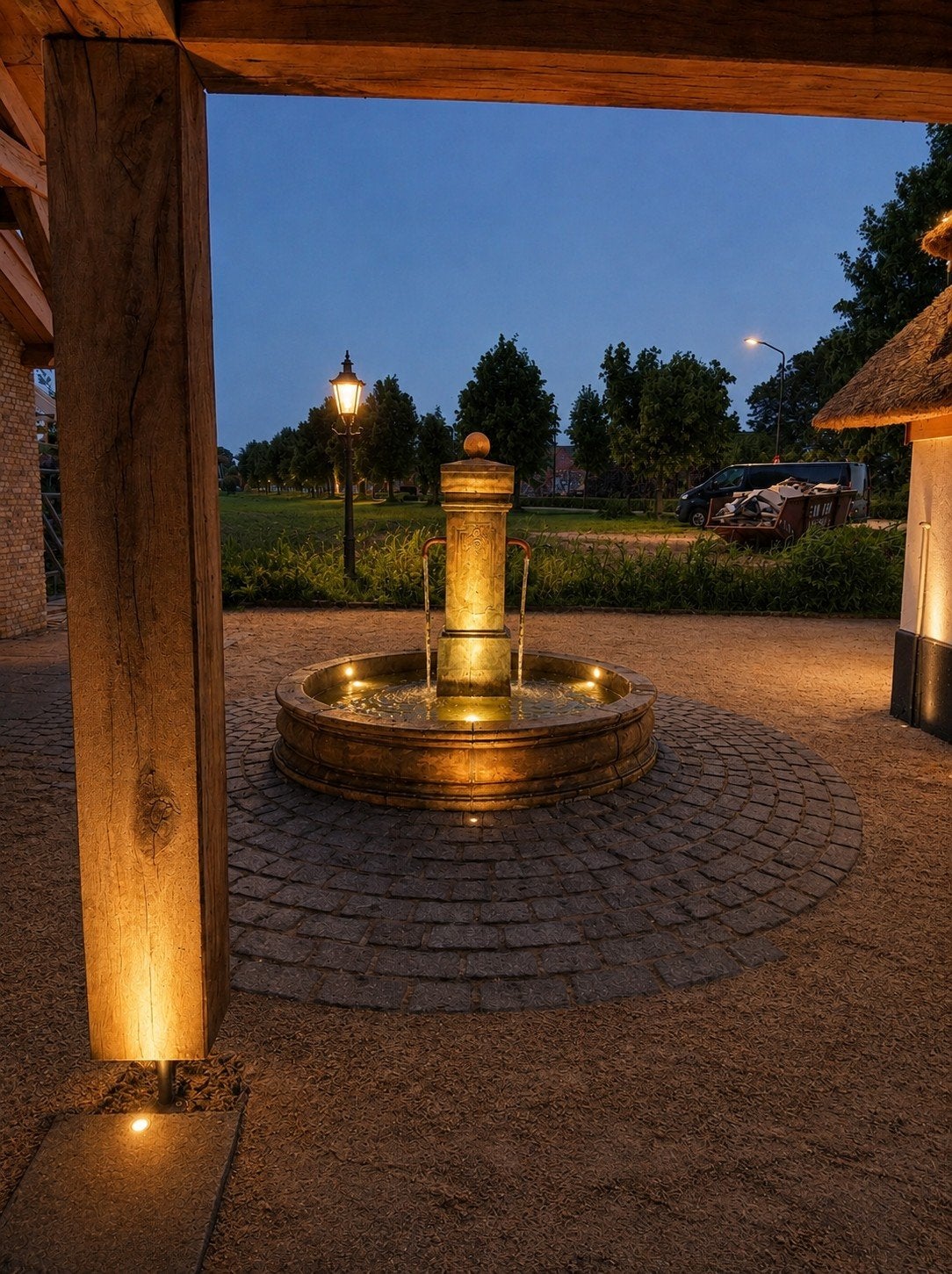 Oud roestlook dorpsfontein, Tuin en Terras, Waterpartijen en Fonteinen, Ophalen, Nieuw, Beton, Fontein