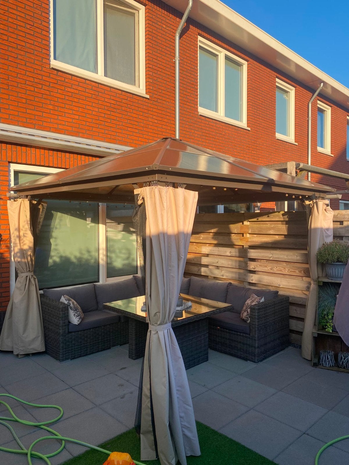 Luxe Paviljoen met Gordijnen en Horren, Ophalen, Minder dan 4 meter, Zo goed als nieuw, Paviljoen