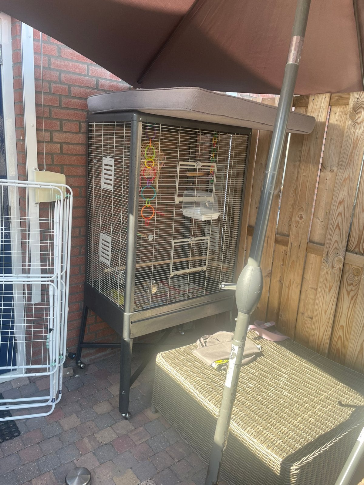 Grote vogelkooi, Dieren en Toebehoren, Ophalen of Verzenden, Zo goed als nieuw, Metaal, Vogelkooi