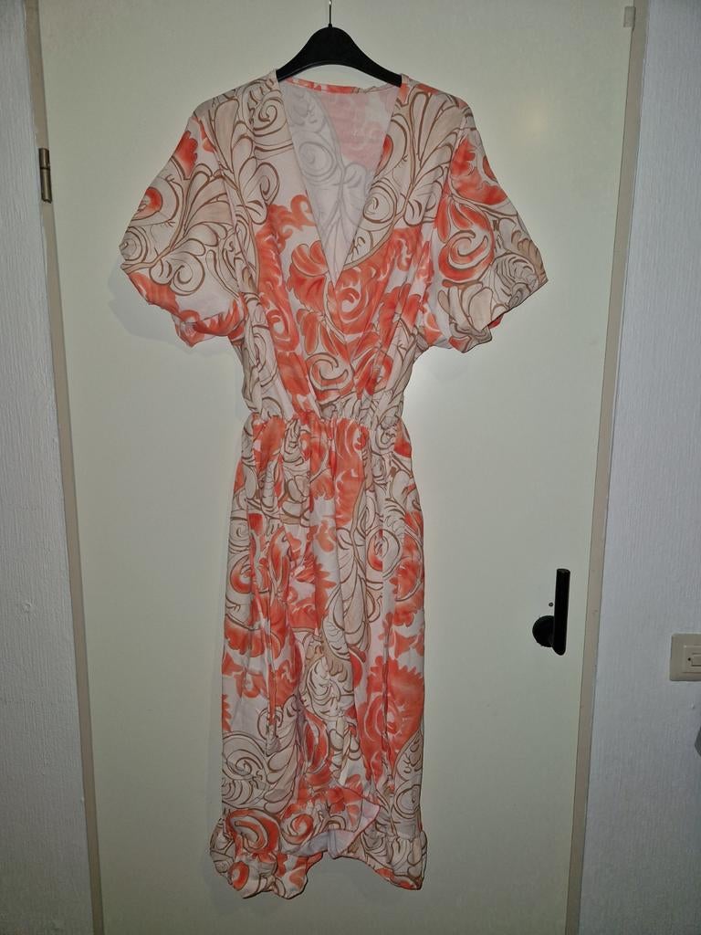 Mooie Jurk Maat 48, Ophalen, Maat 46/48 (XL) of groter, Oranje, Gedragen