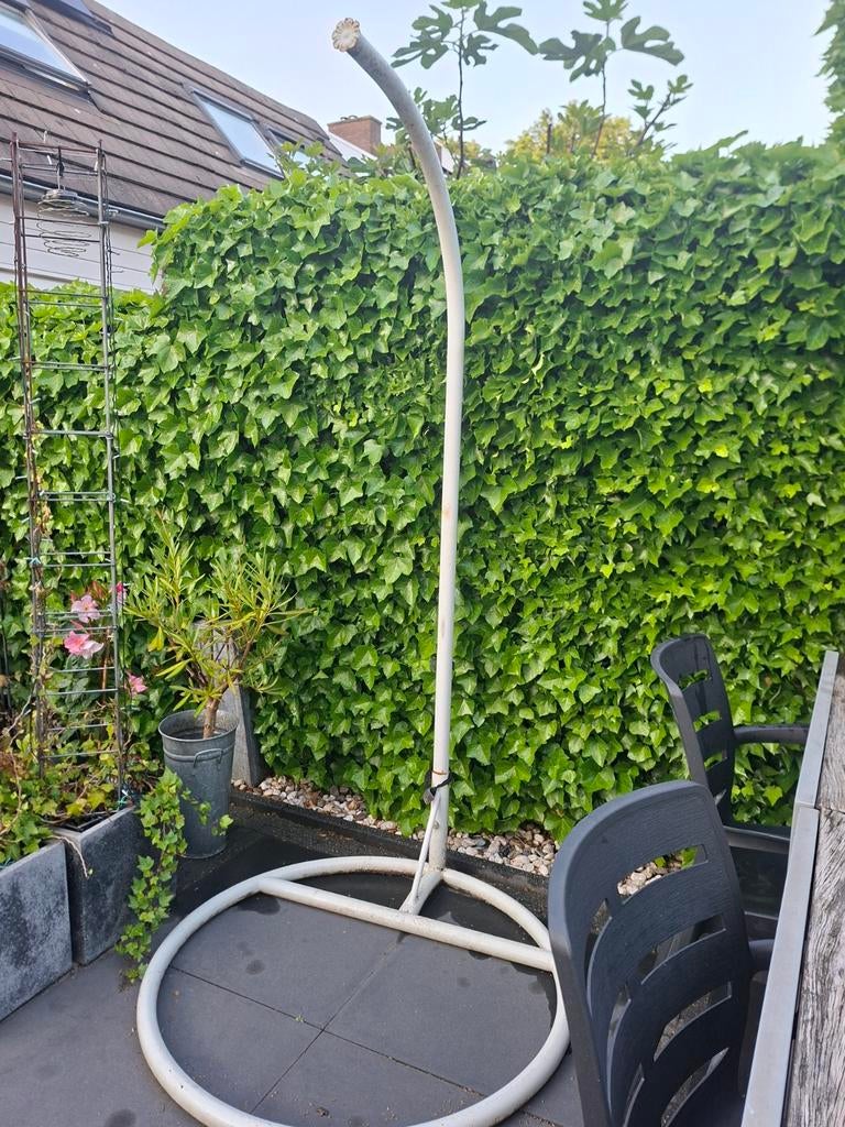 Standaard voor hangstoel - Wit metaal, Tuin en Terras, Hangmatten, Ophalen, Gebruikt, Met standaard, Eenpersoons