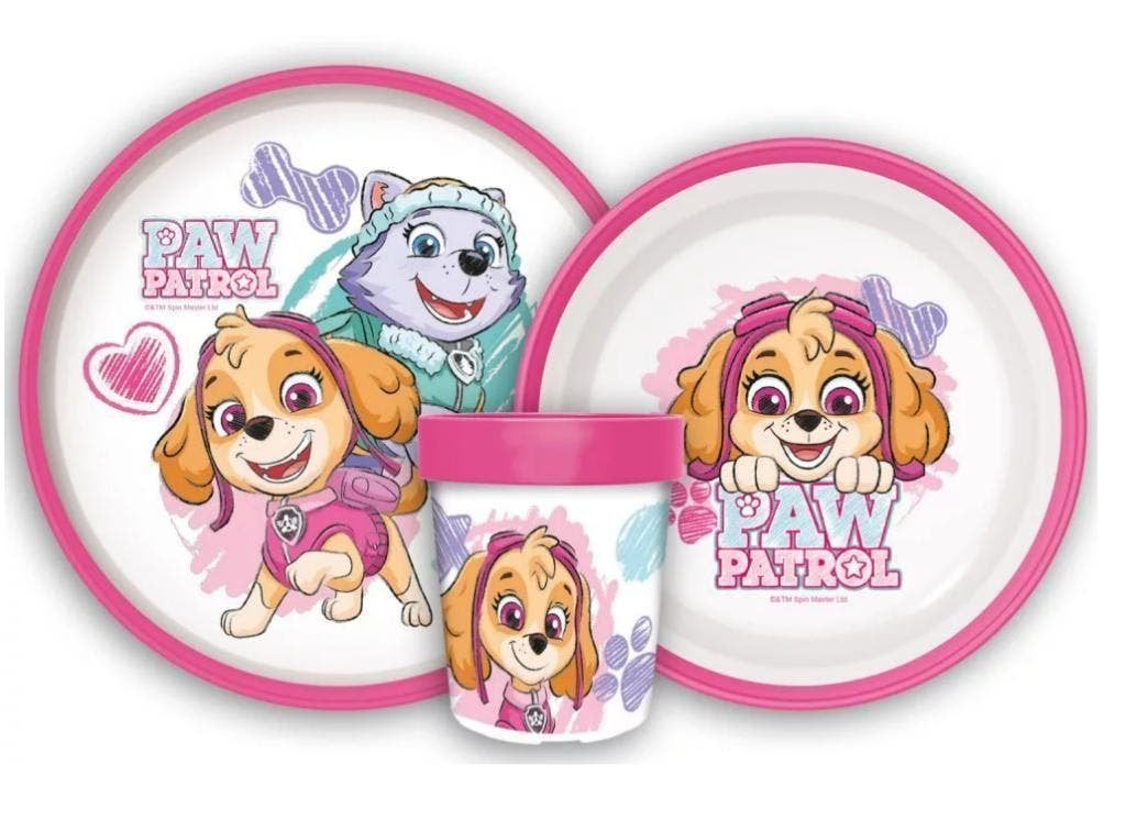Paw Patrol Kinderservies Roze - Magnetron, Ophalen of Verzenden, Nieuw, Overige typen