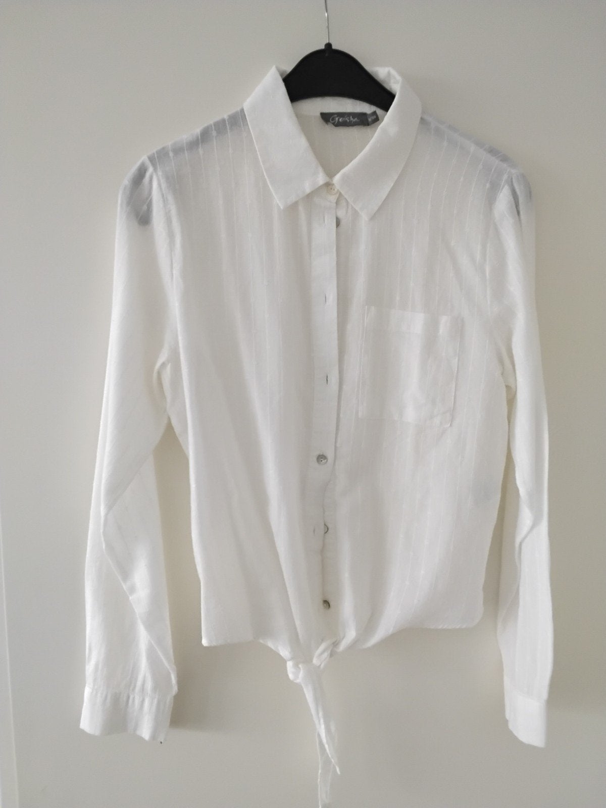 Blouse Geisha wit crème S 36 katoen, Kleding | Dames, Blouses en Tunieken, Ophalen of Verzenden, Zo goed als nieuw, Maat 36 (S)