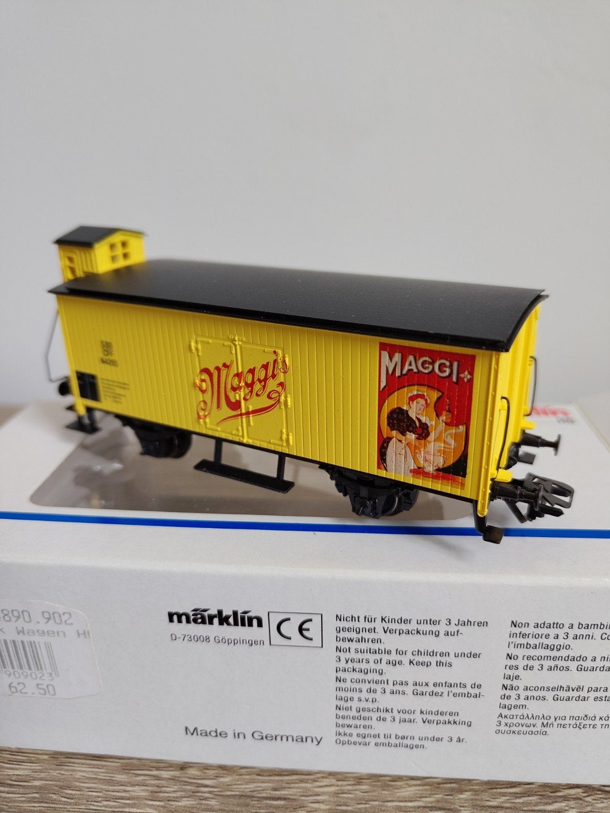Märklin 4890,902 Special SBB goederenwagen Maggi, Wisselstroom, Ophalen of Verzenden, Märklin, Nieuw
