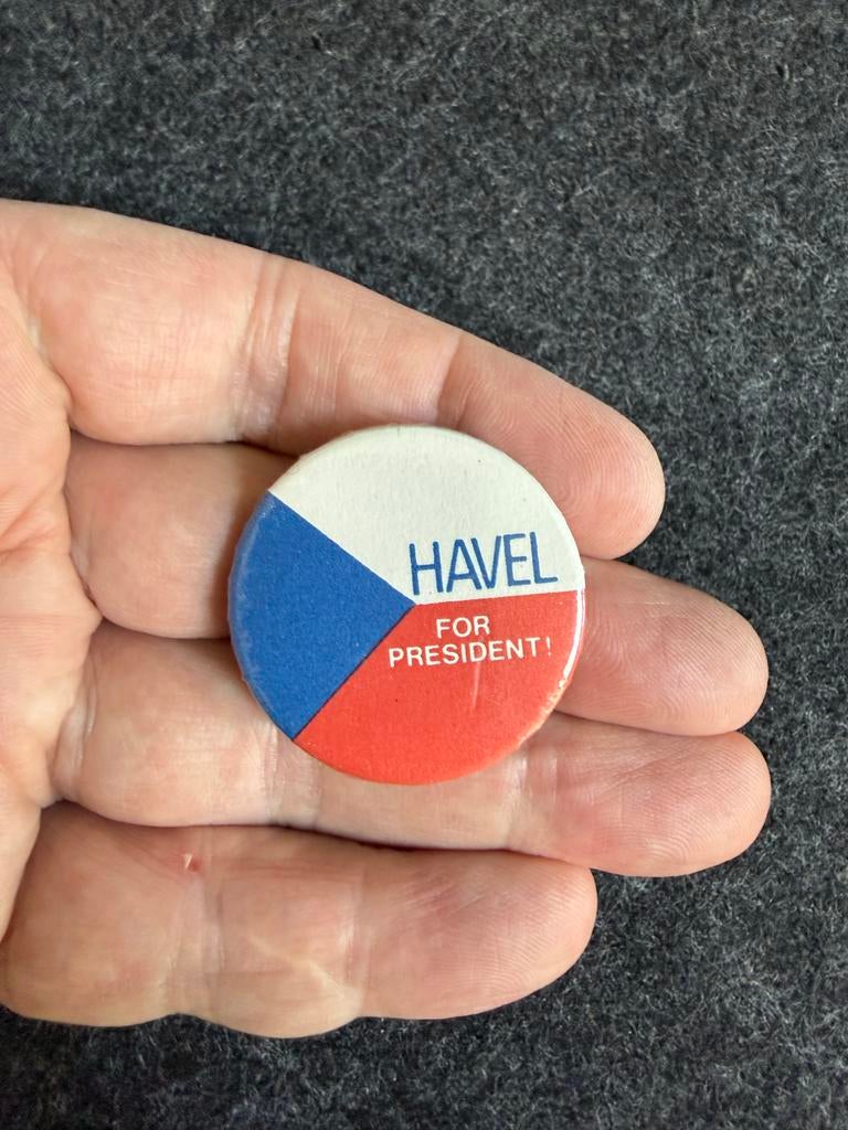 Havel for President! Button - Tsjechische Vlag, Ophalen of Verzenden