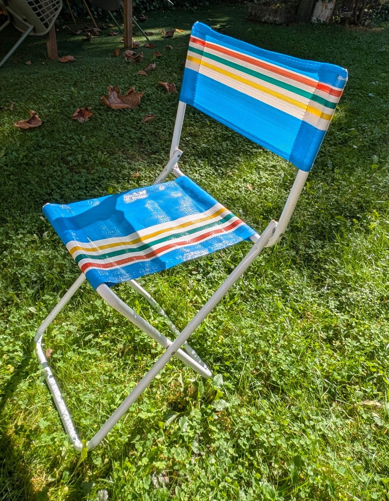 Retro vis / camping stoeltje, Caravans en Kamperen, Ophalen of Verzenden, Gebruikt, Campingstoel
