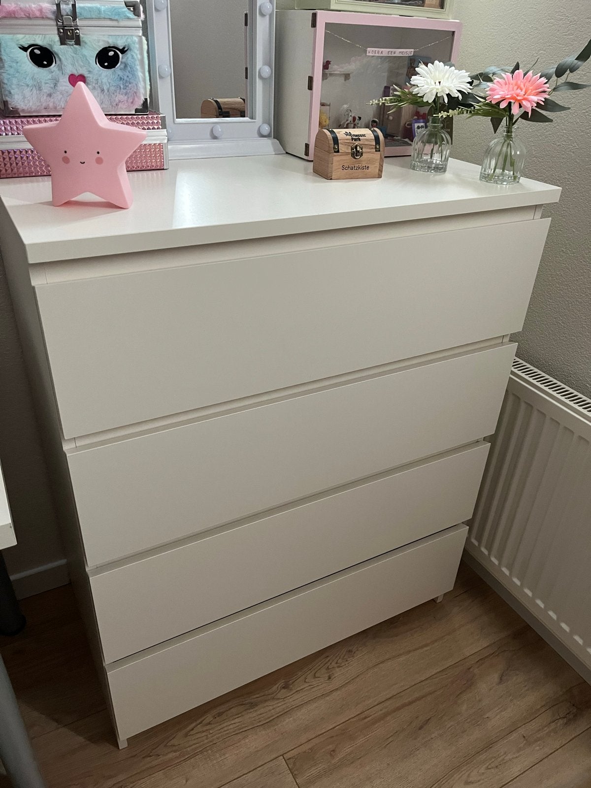 Ikea Malm ladekast, 4 laden., Huis en Inrichting, Ophalen, Overige materialen, 100 tot 150 cm, 50 tot 100 cm