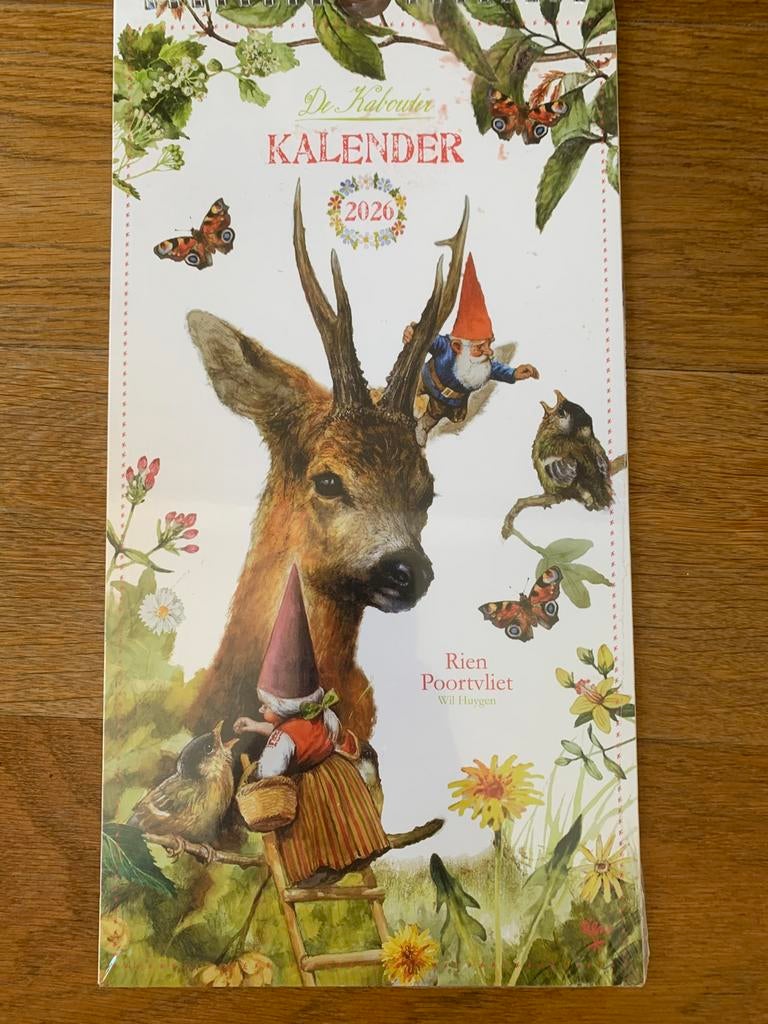 Kalender 2026 De Kabouter Rien Poortvliet - Maandkalender, Ophalen of Verzenden, Maandkalender, Nieuw