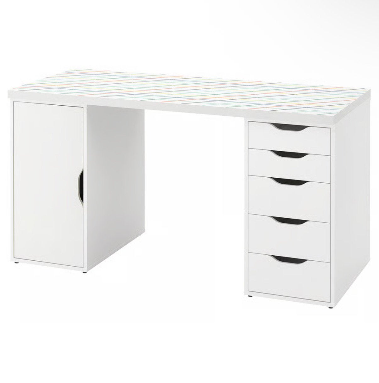 Bureau met laden, Ophalen of Verzenden, Zo goed als nieuw, IKEA, Wit