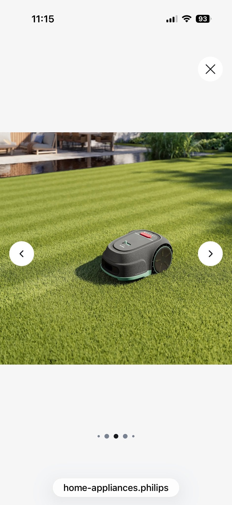 Philips robotmaaier 3000 serie - Slechts 2 maanden gebruikt!, Ophalen of Verzenden, Zo goed als nieuw, Minder dan 30 cm, Accu-grasmaaier