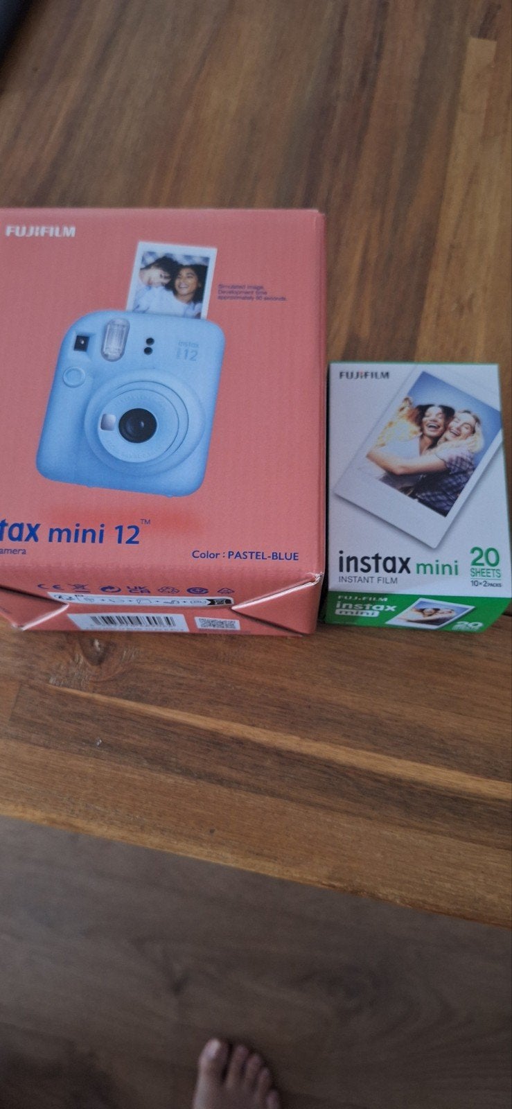 Fujifilm Instax Mini 12 Pastel-Blauw + 20 vellen film, Audio, Tv en Foto, Fotocamera's Digitaal, Ophalen, Handleiding, Nieuw, Instant camera