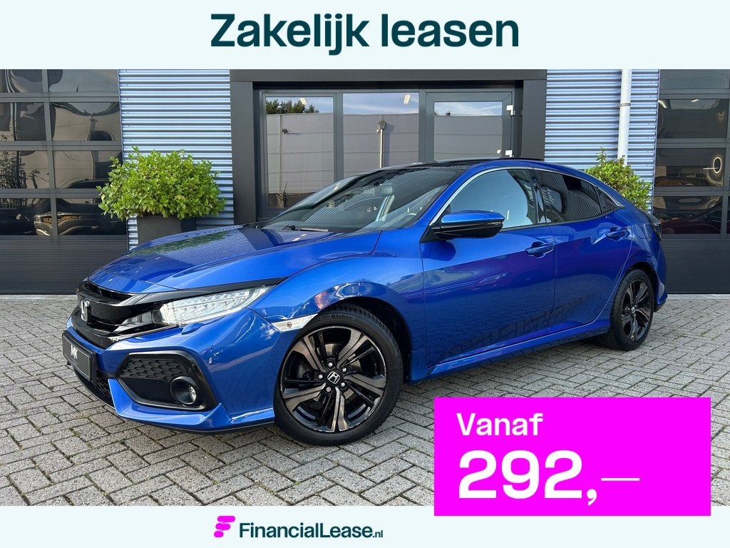 Honda Civic 1.0 i-VTEC Executive PANO|AUTOMAAT|CAMERA|TREKHA, Stof, Gebruikt, Blauw, 988 cc