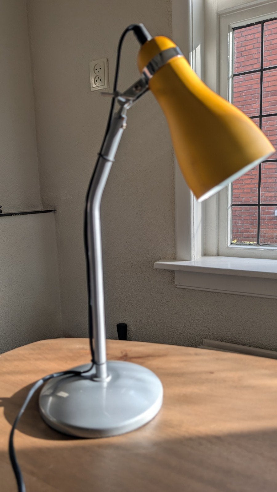 Vintage Boxford Holland R-9909 Bureaulamp - Geel - gebruikt, Bureaulamp, Gebruikt, Met schakelaar, Geel
