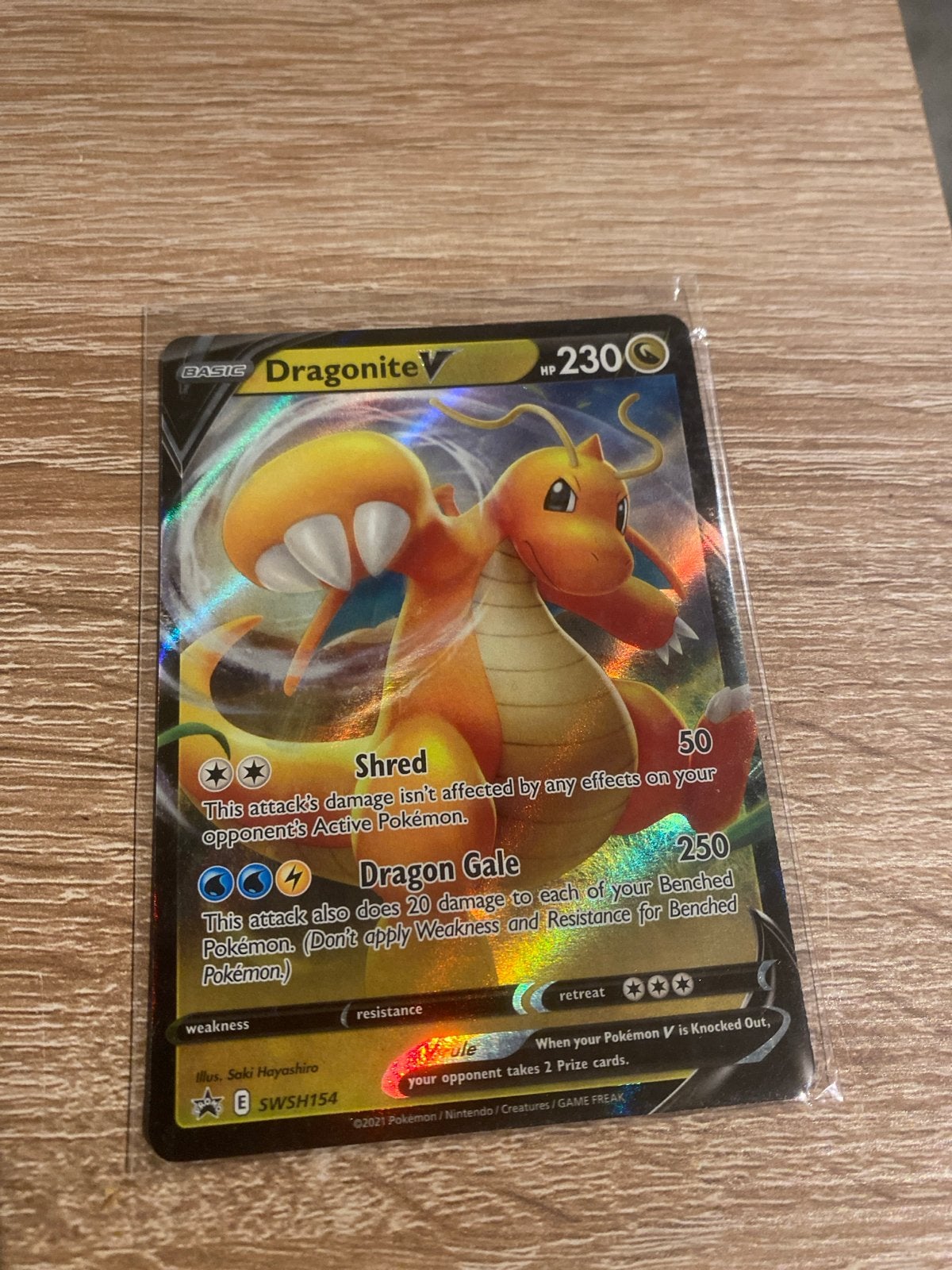 Dragonite V SWSH154 Pokémon Kaart - Zo goed als nieuw, Ophalen of Verzenden, Zo goed als nieuw, Losse kaart