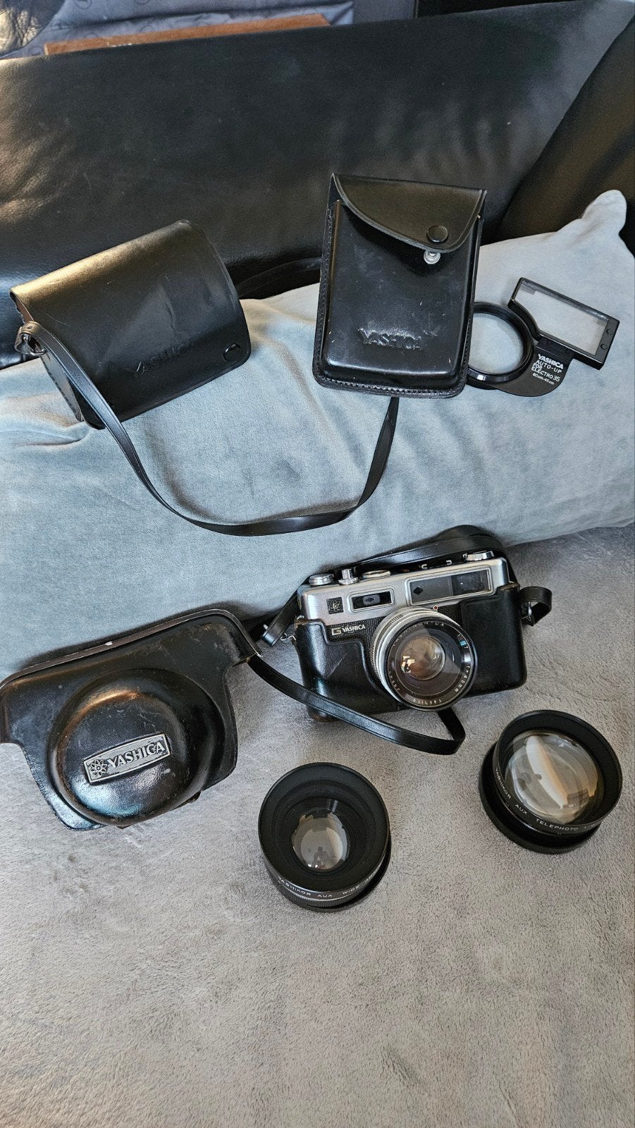 Yashica Electro 35 + extra's, Ophalen of Verzenden, Gebruikt, Compact, Overige Merken