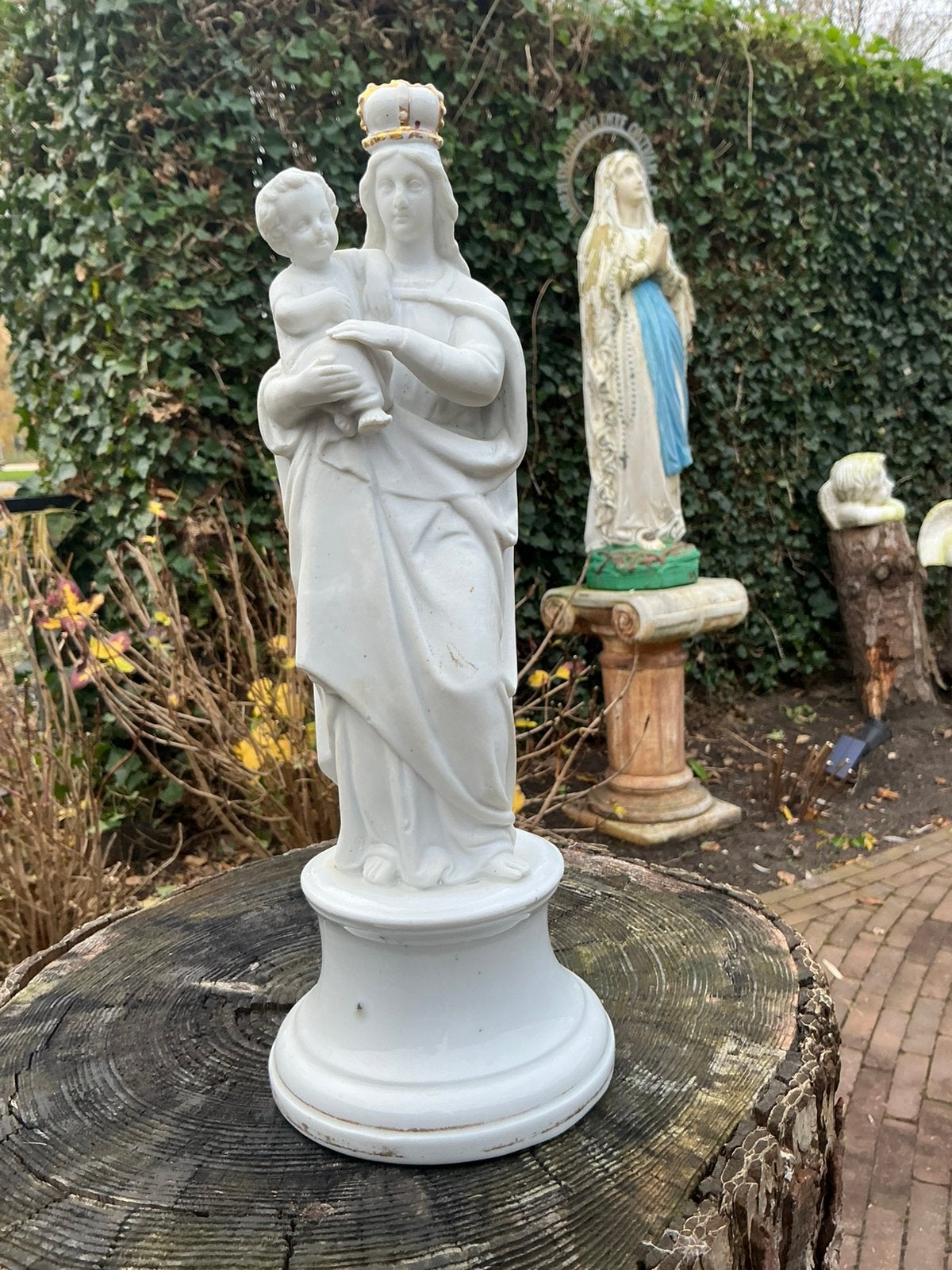 Zeldzaam Mariabeeld ❤️ Maria met Kindje Jezus, Antiek en Kunst, Antiek | Religie, Ophalen of Verzenden