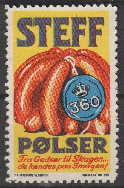 Denemarken cinderella reclame Steff worstjes, Ophalen of Verzenden, Denemarken, Postfris