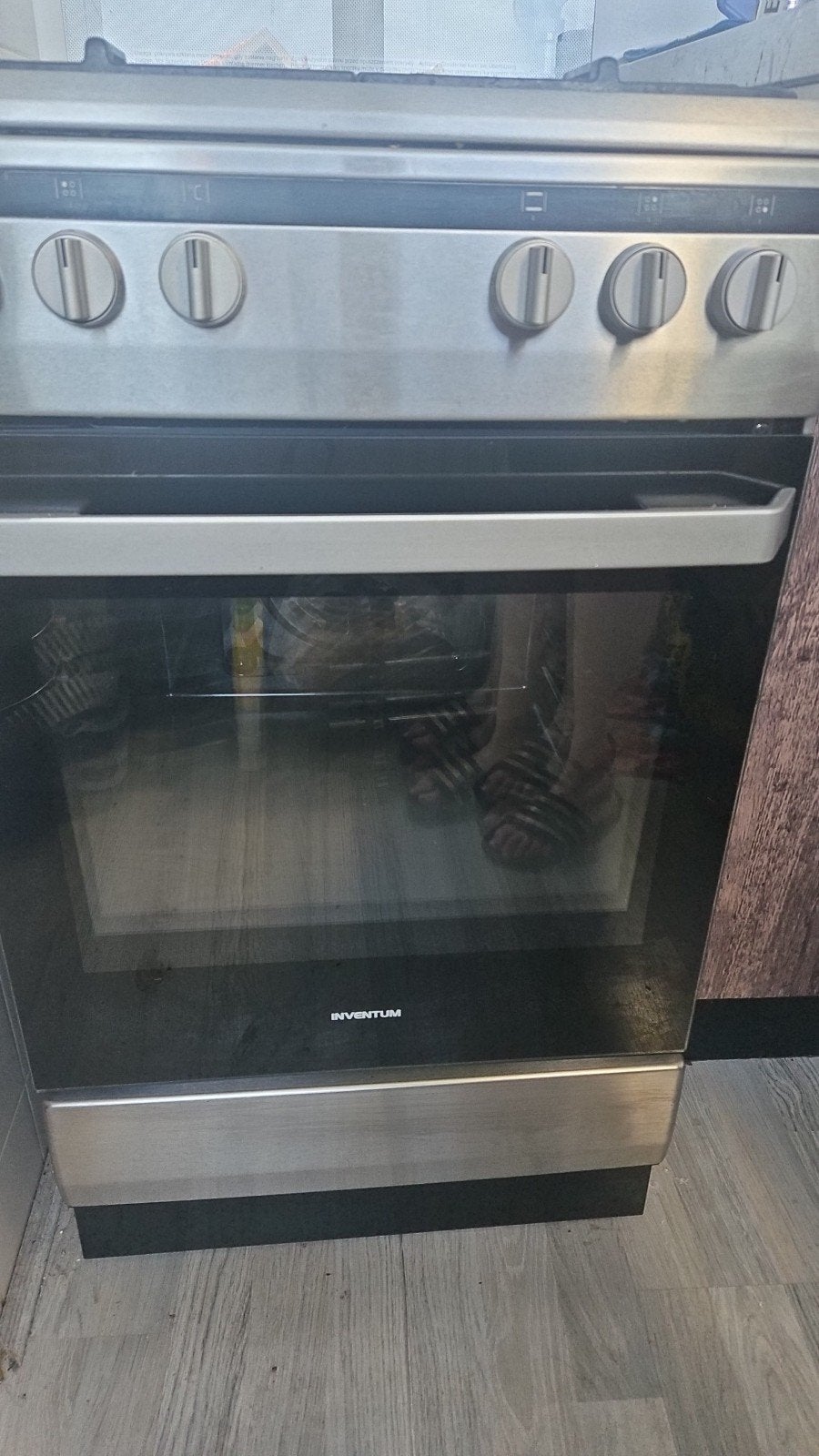 Inventum Vrijstaand Gasfornuis met Oven, Ophalen, Hete lucht, 4 kookzones, Zo goed als nieuw