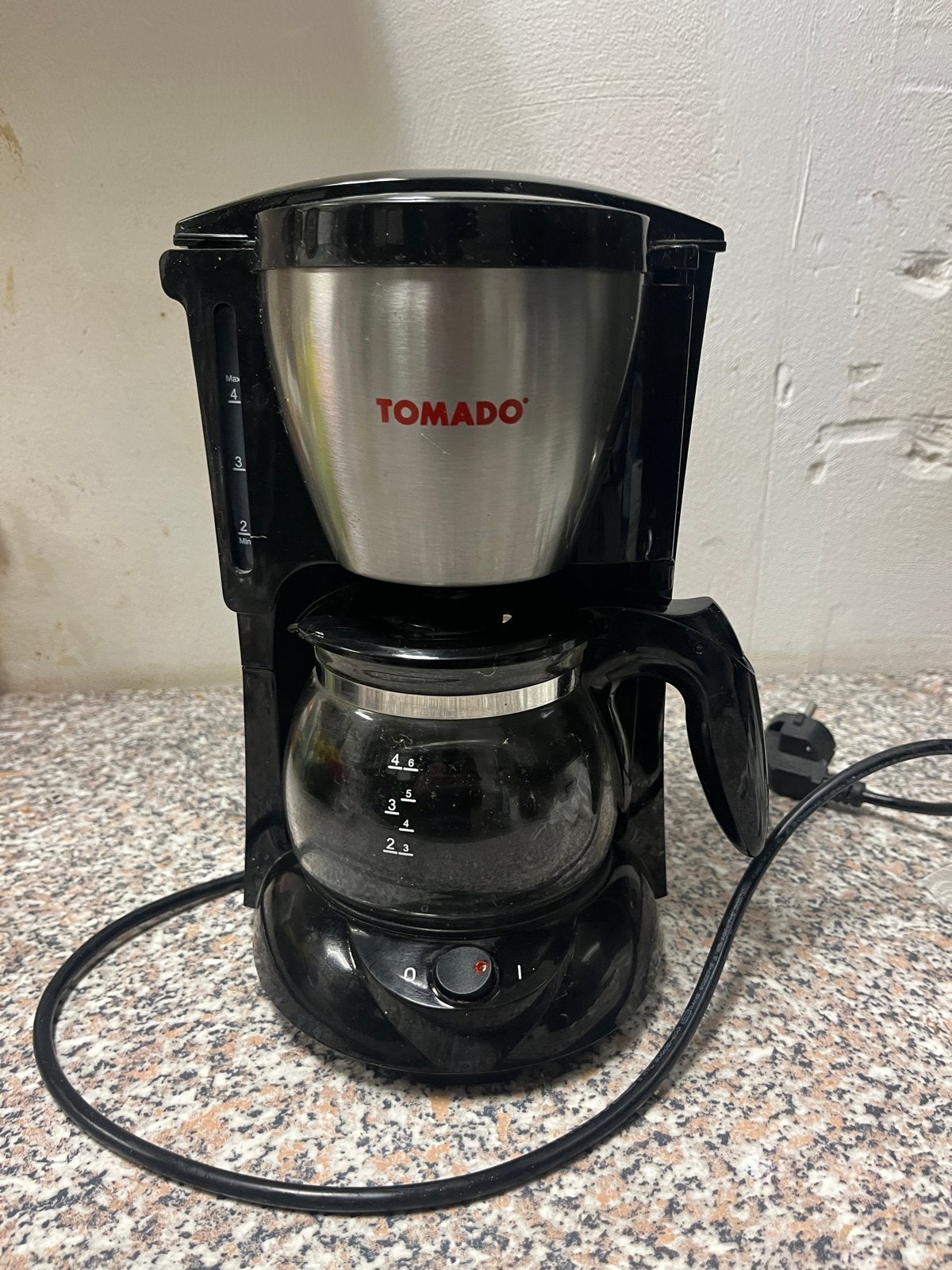 Tomado Koffiezetapparaat - Zwart/RVS - Gebruikt, Gebruikt, Koffiemachine, Gemalen koffie, Ophalen of Verzenden