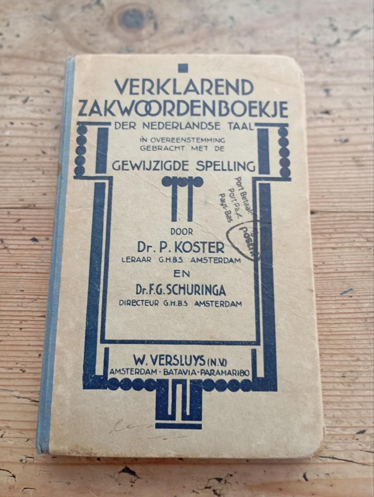 Vintage Zakwoorden Boekje Koster Schuring, Antiek en Kunst, Antiek | Boeken en Bijbels, Ophalen of Verzenden