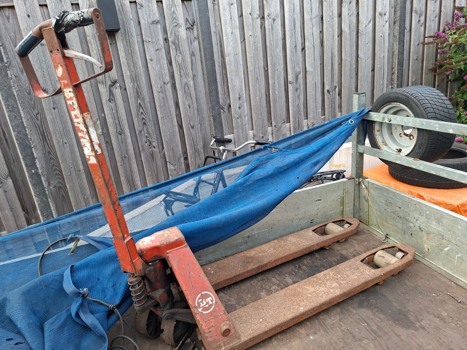 transportkar pompwagen palletwagen, Ophalen, Gebruikt