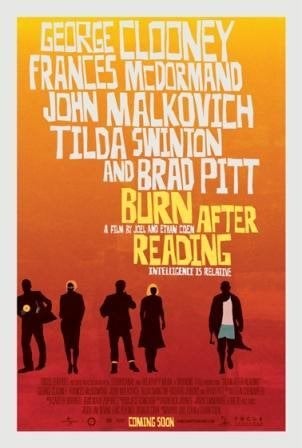 BURN   AFTER   READING   filmposter   en   filmfotoset., Verzamelen, Posters, Rechthoekig Staand, Verzenden, Nieuw, A1 t/m A3