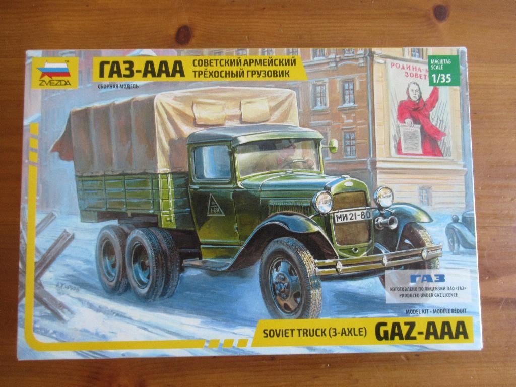 Soviet 3-axle Truck GAZ-AAA (Zvezda 1/35), Overige merken, 1:32 tot 1:50, Nieuw, Ophalen of Verzenden