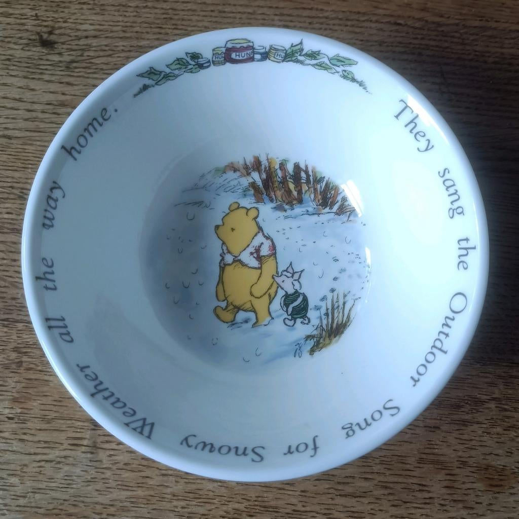 Royal Doulton Winnie de Pooh pap schaaltje kommetje Disney, Gebruikt, Ophalen of Verzenden, Kom(men), Overige stijlen