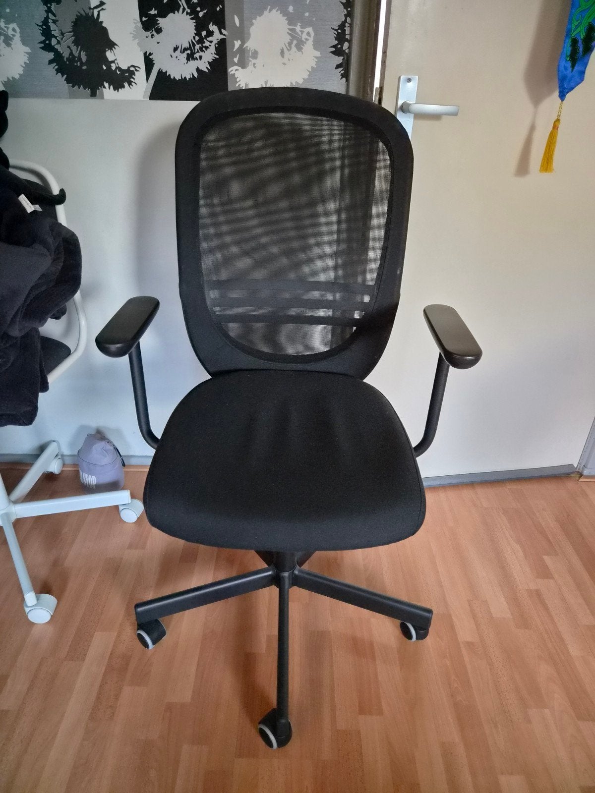 Zwarte Luxe Flintan IKEA bureaustoel, Ophalen, Zwart, Zo goed als nieuw, Bureaustoel