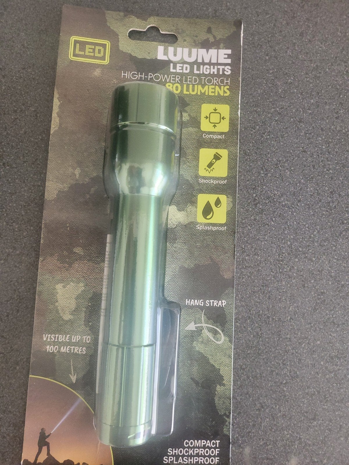 Luume LED Zaklamp - Compact, Schok- en Spatwaterdicht, Ophalen