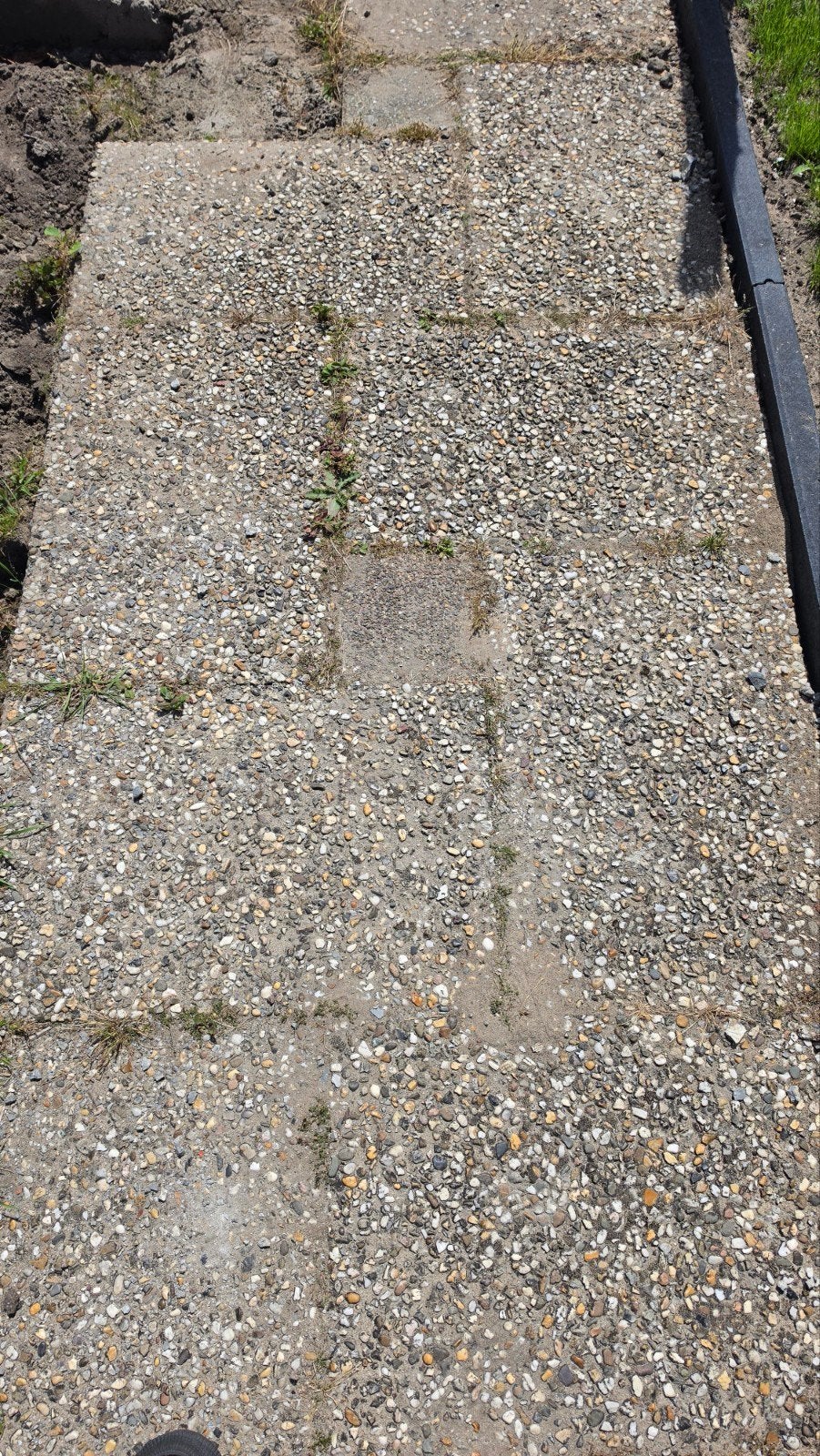 Grindtegels 40x60 en 40x40 +-100 stuks, Ophalen of Verzenden, Gebruikt, Beton, Terrastegels