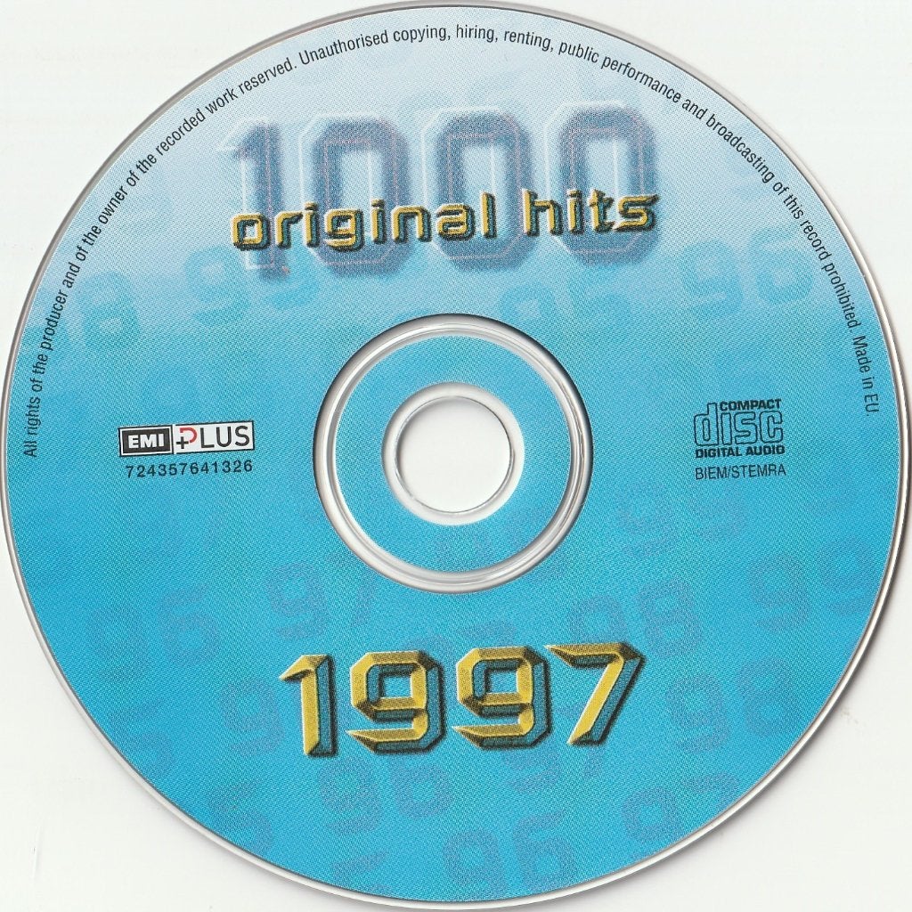 1000 original hits 1997 cd nieuw zonder hoes 16 nummers, Ophalen of Verzenden, Zo goed als nieuw, Pop