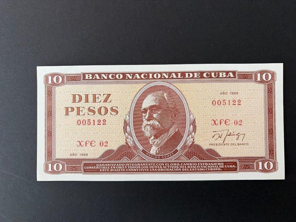 Cuba 10 pesos 1988 aUNC replacement, Verzenden, Noord-Amerika