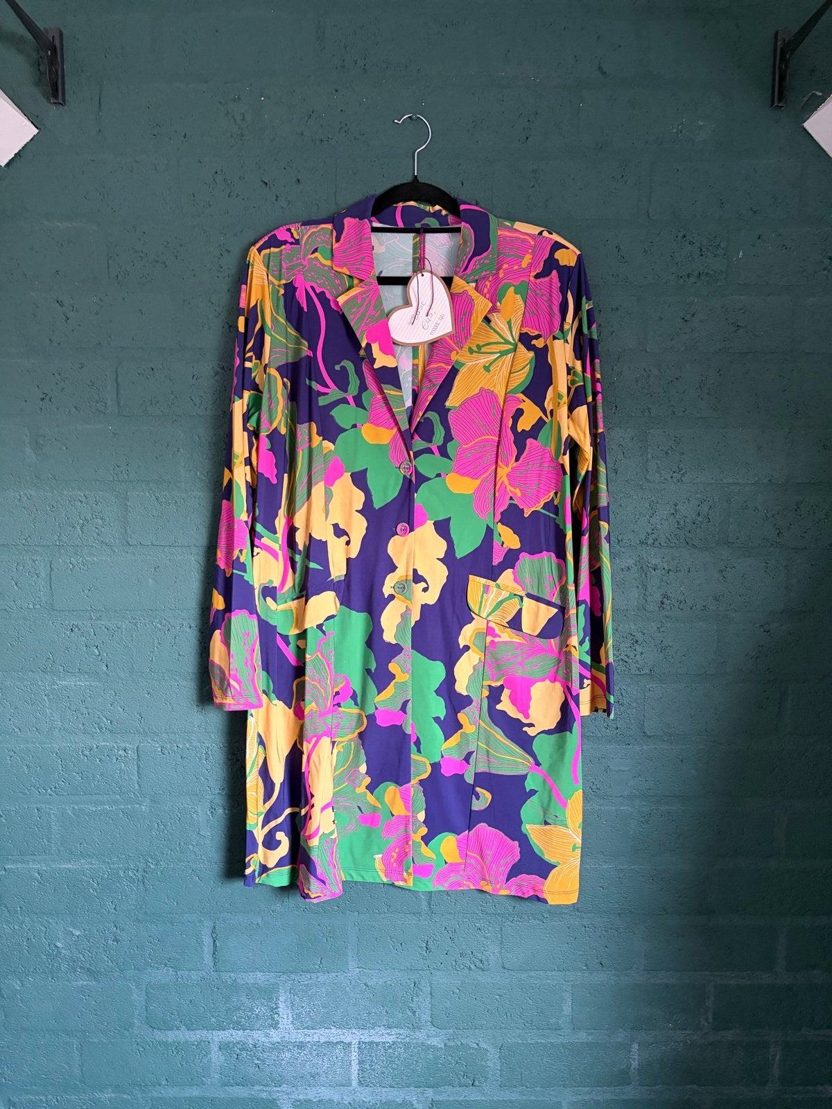+Basics travelstof tuniek/blazer maat 46 – bloemenprint, Kleding | Dames, Maat 46/48 (XL) of groter, Nieuw, Knielengte, Meerkleurig