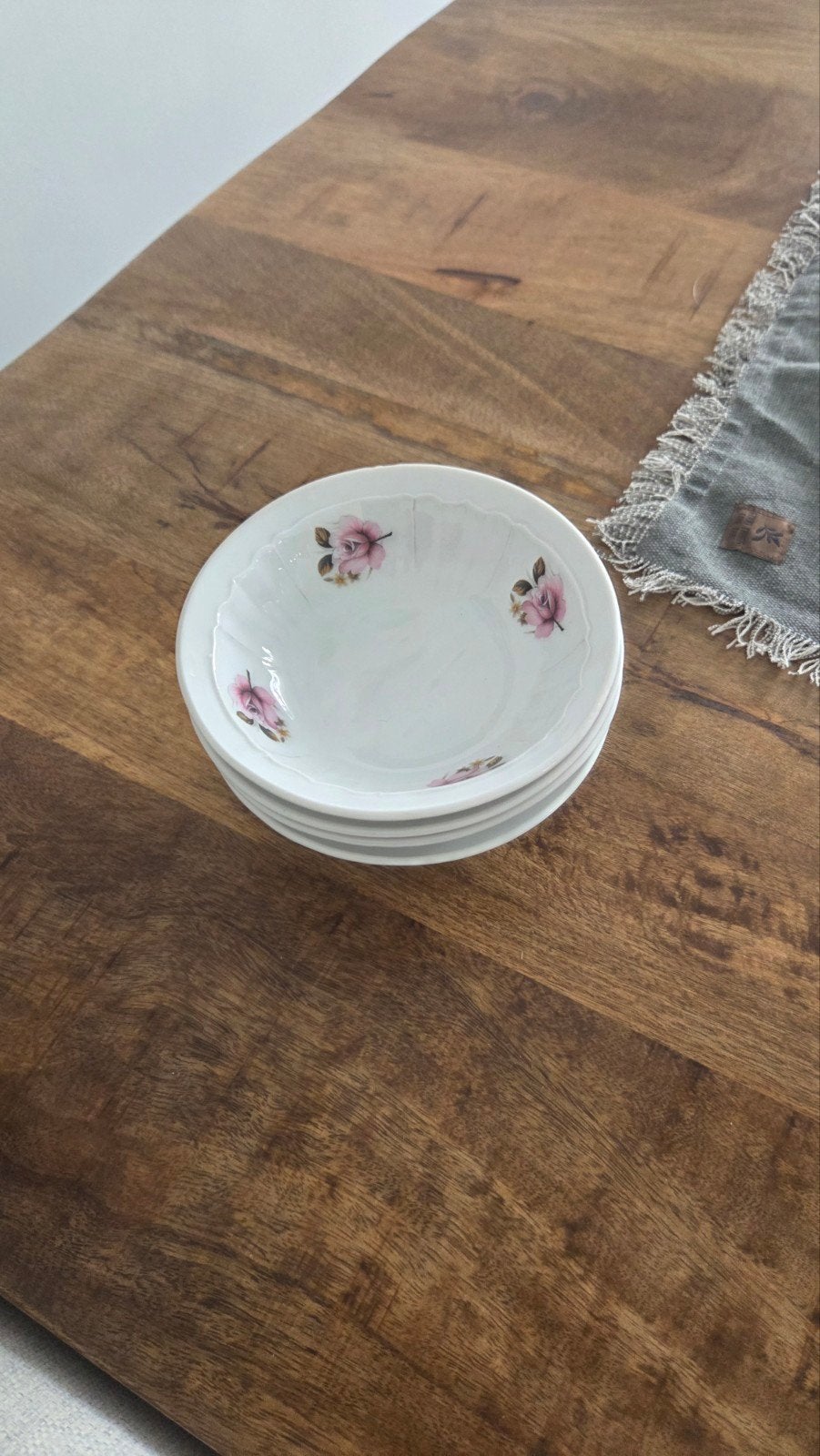 Set van 4 Royal Schwabap schaaltjes met roosjes, Ophalen