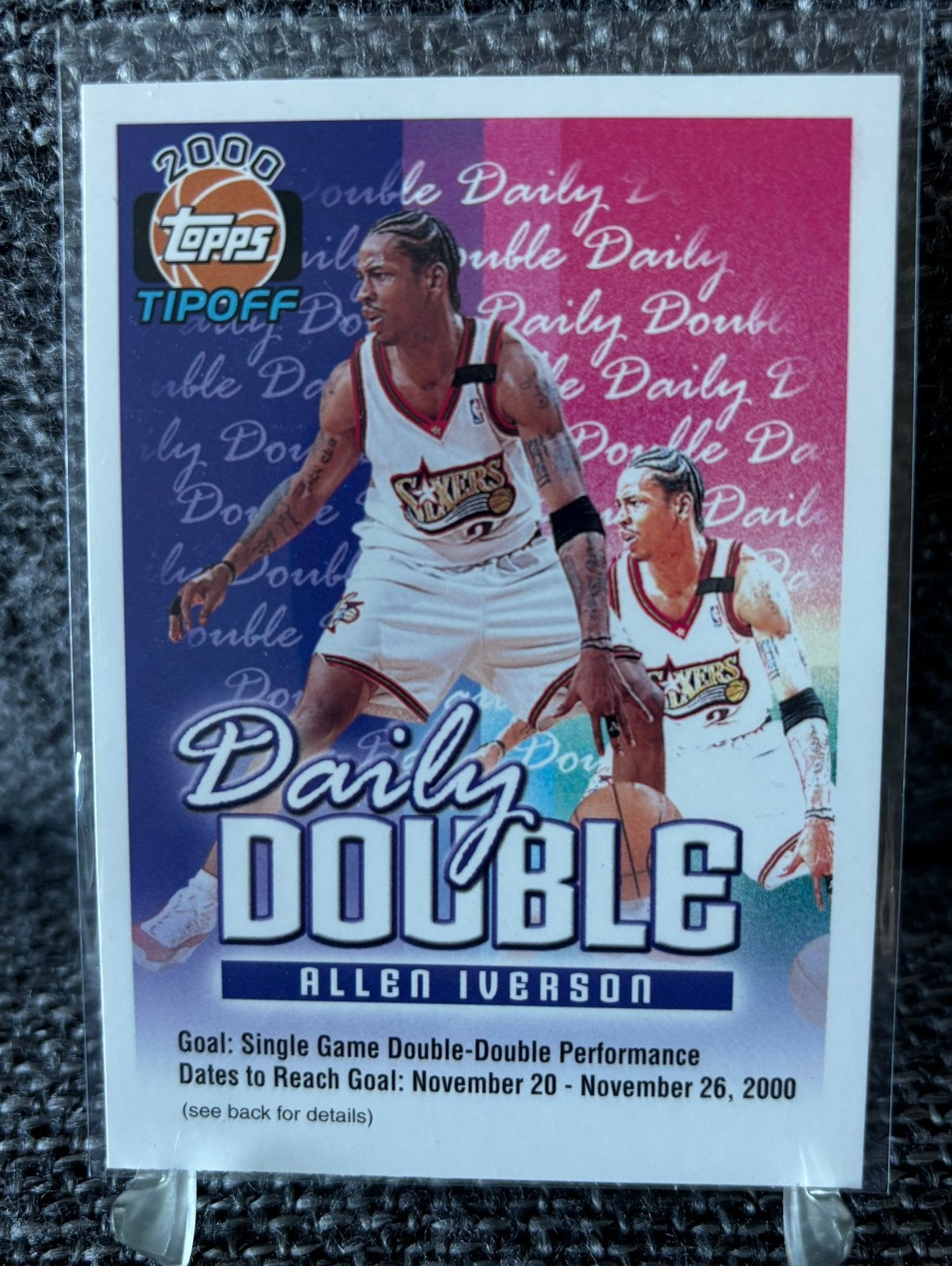 Allen Iverson Topps Tipoff NBA card Philadelphia 76’ers, Ophalen of Verzenden, Zo goed als nieuw, Plaatje