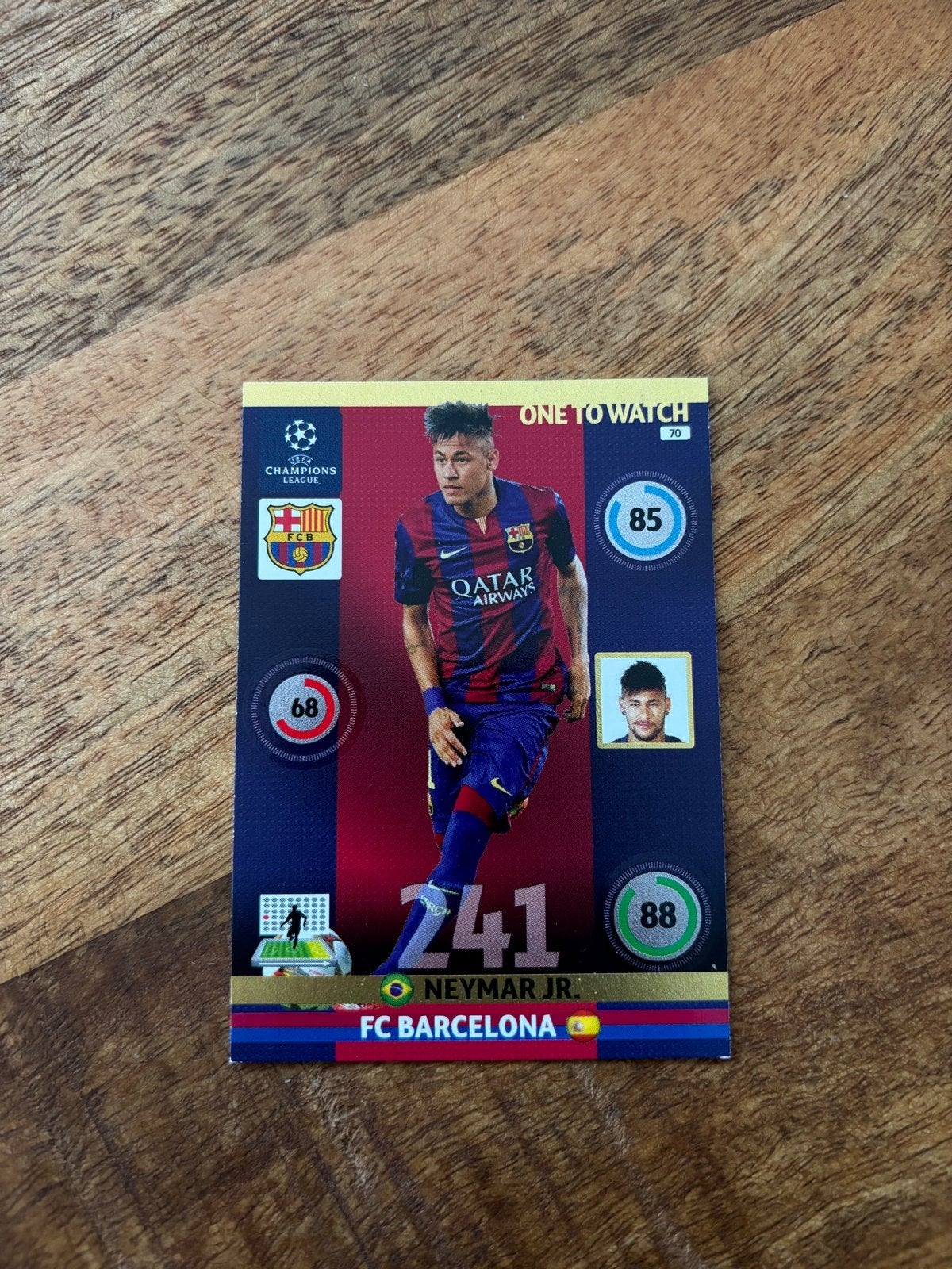 Neymar Jr. Panini UCL 2014/2015 'One to Watch' kaart, Ophalen of Verzenden, Gebruikt, Losse kaart
