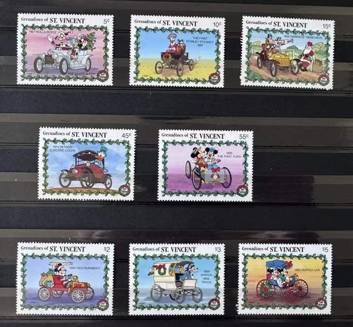 DISNEY= OLD CARS = sv8st GFR. St-VINCENT-Y590CW21,65, Verzenden, Postfris, Overige thema's