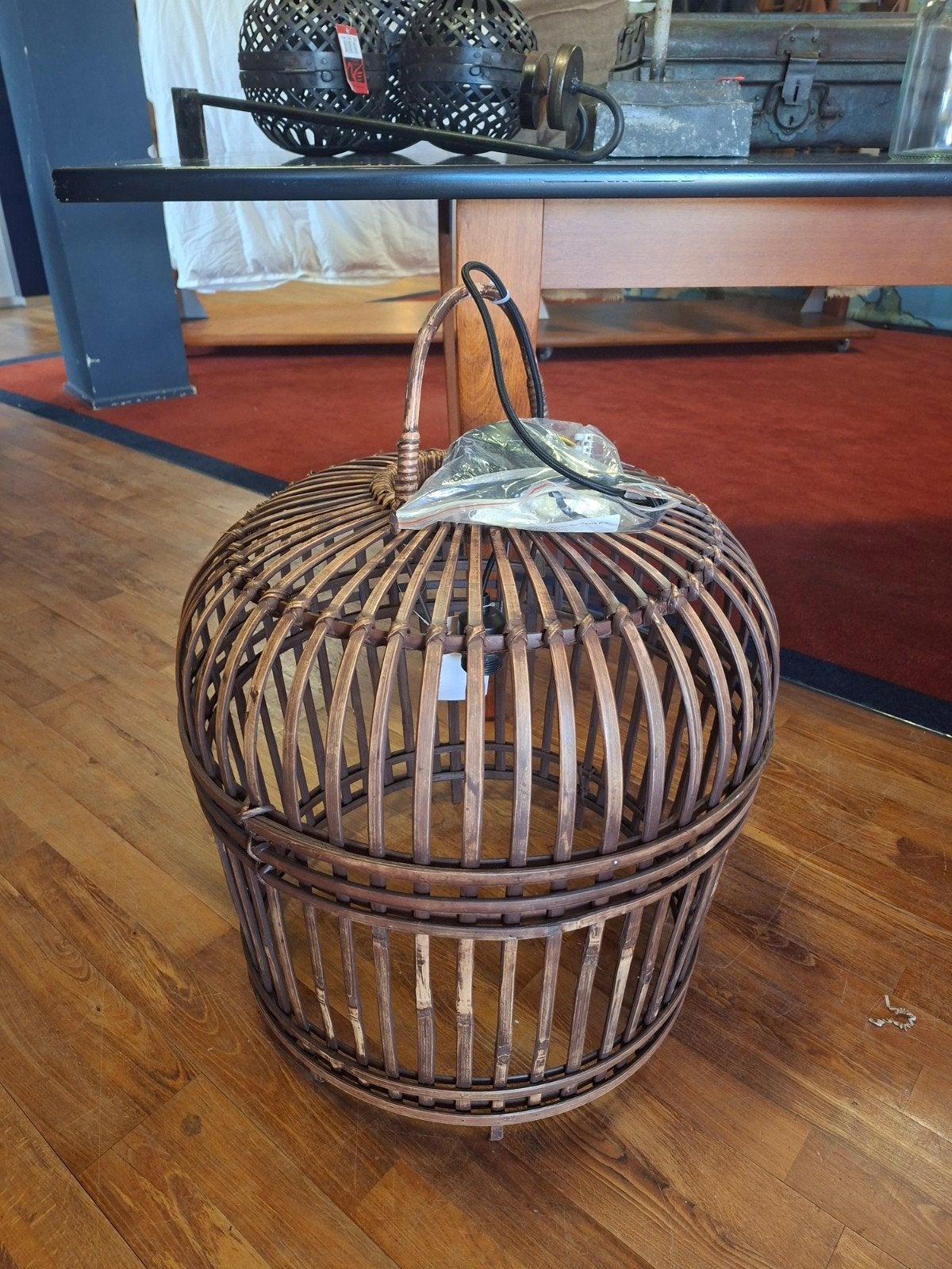 Nieuwe rotan hanglamp - sfeervolle verlichting, Ophalen of Verzenden, Nieuw, Natuurlijk materiaal, Bohemian, Scandinavisch, Natuurlijk