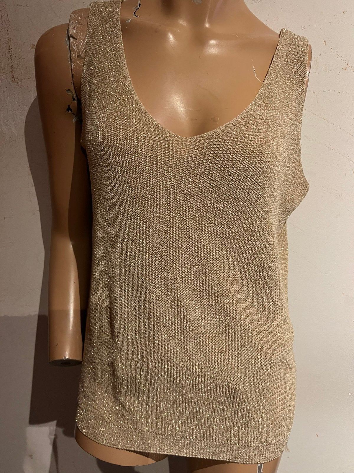 OUI top maat L goudkleurig zgan, G, Maat 42/44 (L), T, Ophalen of Verzenden