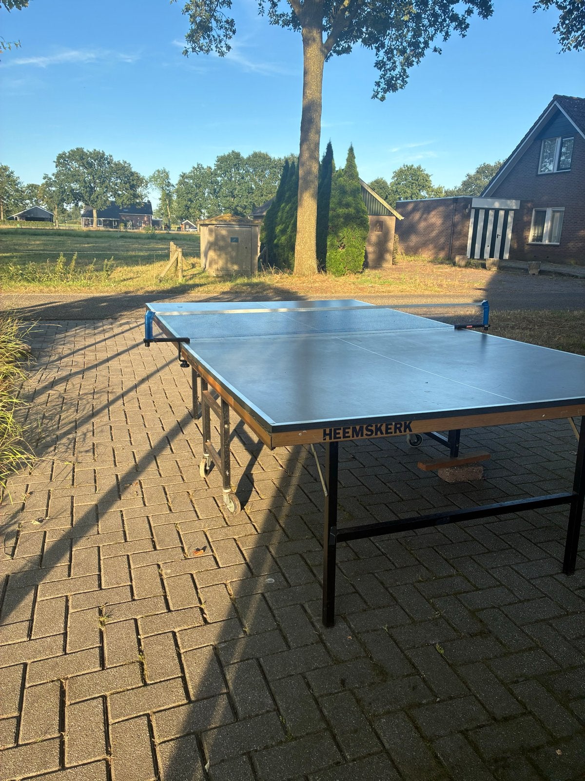 Heemskerk ROL 2000 Tafeltennistafel - Stevig Model, Sport en Fitness, Ophalen, Gebruikt, Tafel Outdoor, Verrijdbaar