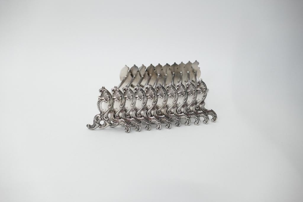 Set van 12 Wiskemann Rococo messenleggers - 1930-1960, Antiek en Kunst, Ophalen of Verzenden