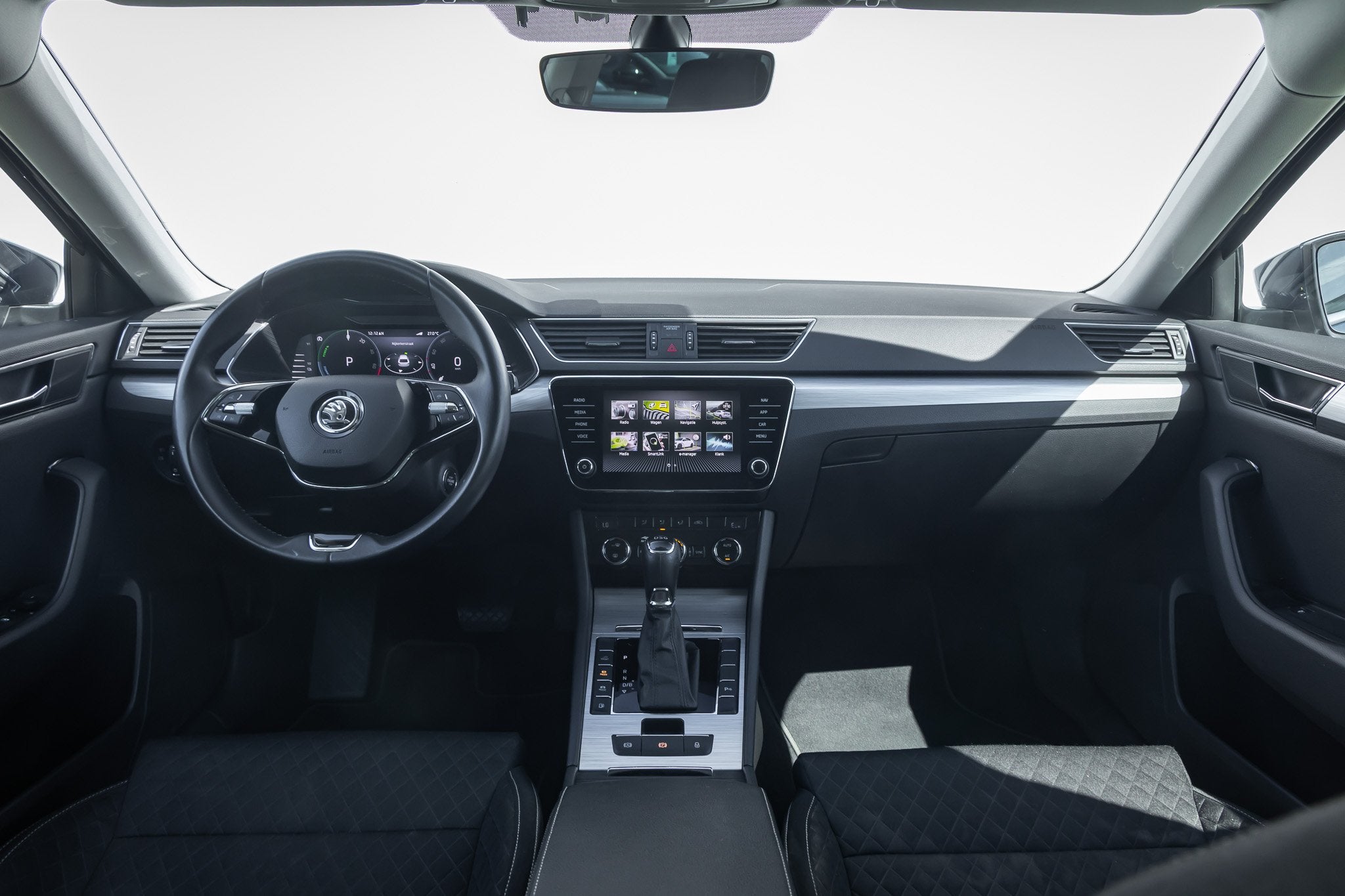 Skoda Superb 1.4 TSI iV BnsEdPlus Plug in Hyb klimaat contro, Auto's, Gebruikt, Euro 6, Blauw, Hybride Elektrisch/Benzine