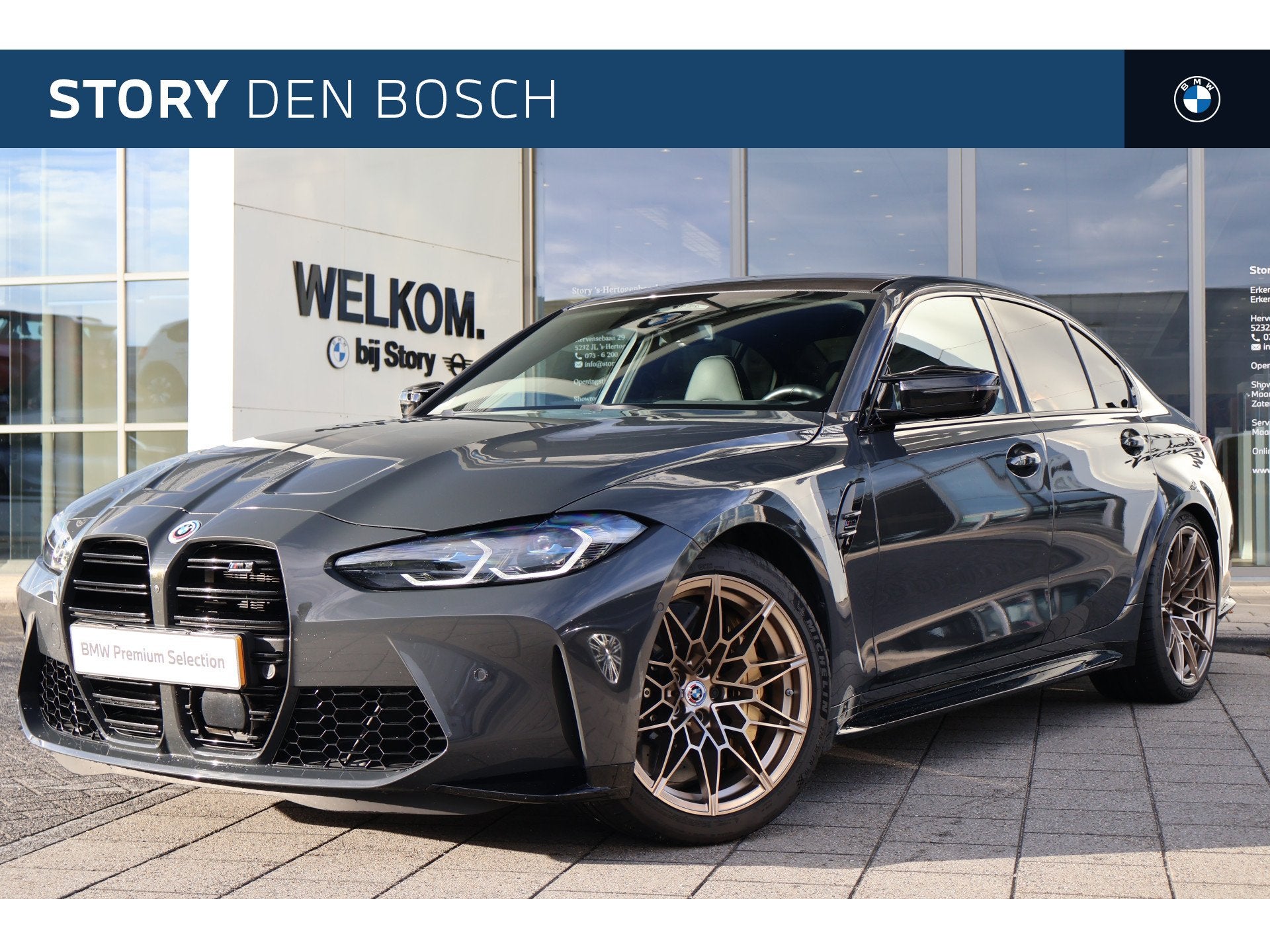 BMW 3 Serie M3 Competition Automaat / M Drive Professional /, Auto's, Dealer onderhouden, Achterwielaandrijving, Gebruikt, Met garantie (alle)