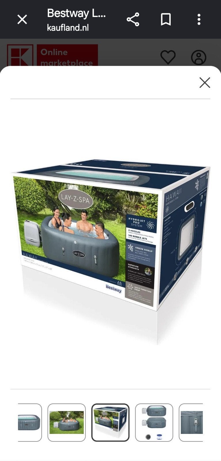 Lay-Z-Spa HydroJet met extra pomp en thermohoes, Tuin en Terras, Ophalen, Gebruikt, Pomp, Opblaasbaar