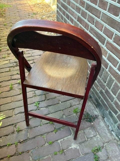 Bijzet stoeltje, Huis en Inrichting, Stoelen, Ophalen, Gebruikt, Bruin, Eén